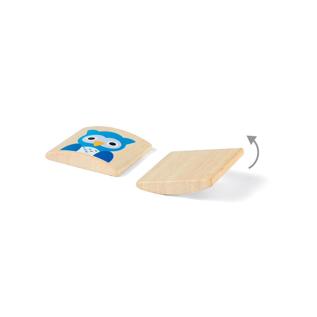 Dyrememo i gummitre 9 x 22,5 cm - PlanToys montert spill