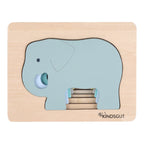 Dyrepuslespill elefant i tre forfra