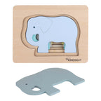 Dyrepuslespill elefant i tre bakside