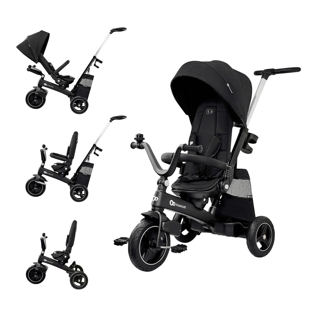 Trehjulssykkel EASYTWIST 5-i-1 fra 9 mnd, svingbart sete - Kinderkraft