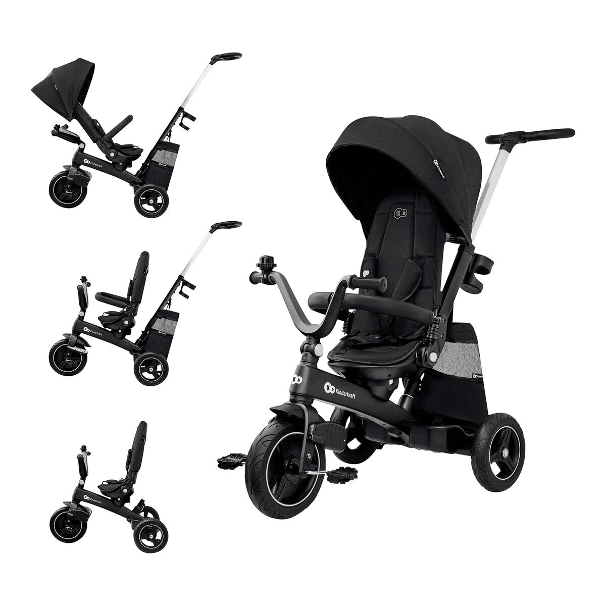Trehjulssykkel EASYTWIST 5-i-1 fra 9 mnd, svingbart sete - Kinderkraft