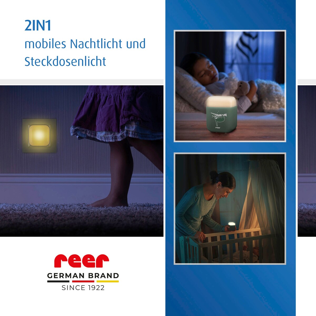 LED-nattlys 2-i-1 SleepLight med skumringssensor - reer