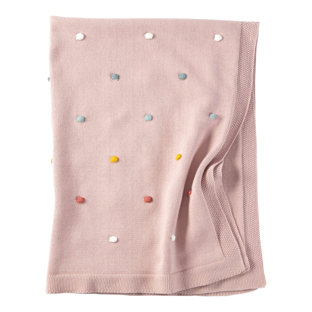 Babyteppe strikk med gritering elefant 80x100 cm bomull - BORNINO HOME