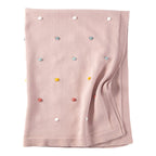 Babyteppe strikk med gritering elefant 80x100 cm bomull - BORNINO HOME