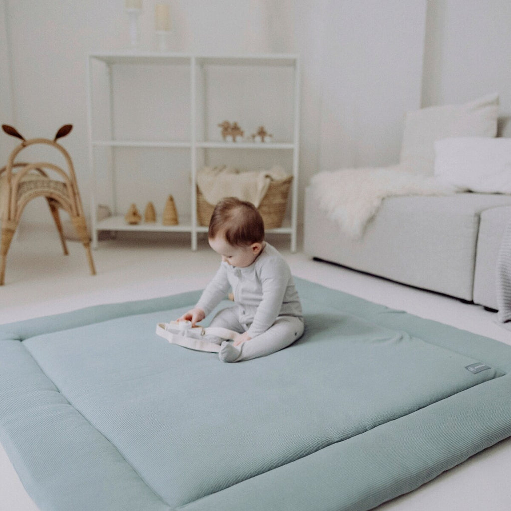 Krableteppe mini-piqué 120x120 cm økologisk bomull - Emma & Noah