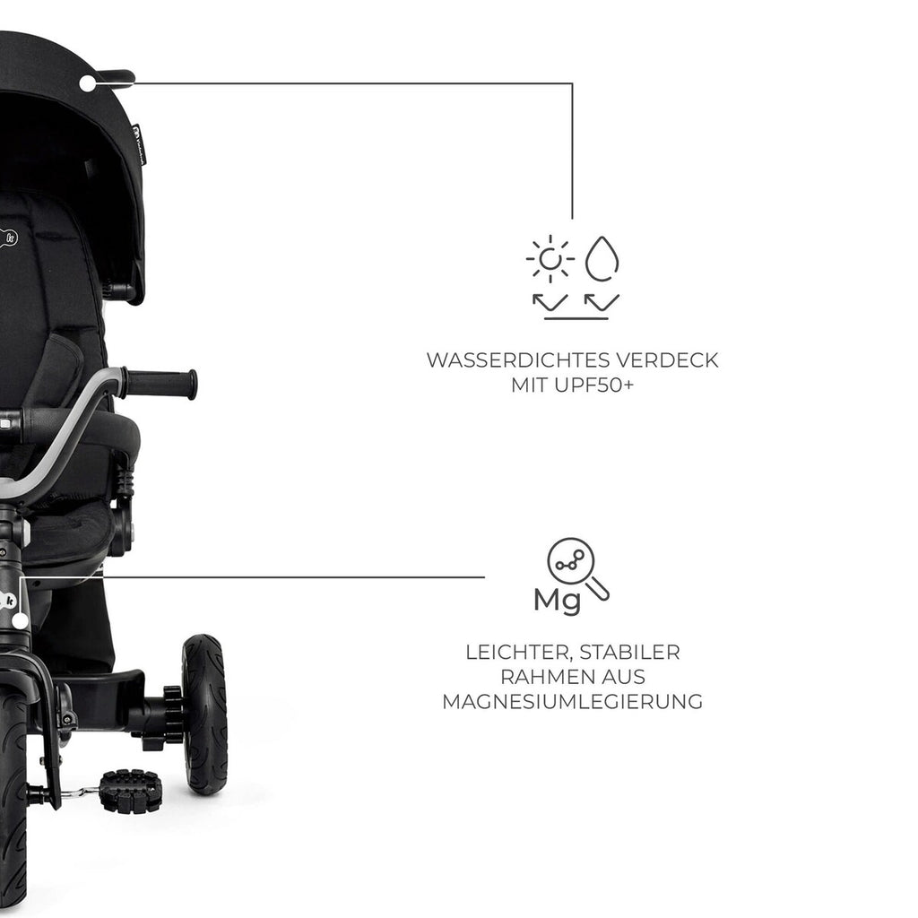 Trehjulssykkel EASYTWIST 5-i-1 fra 9 mnd, svingbart sete - Kinderkraft