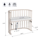 Bedside crib Original 81x43 cm massiv bøk - babybay