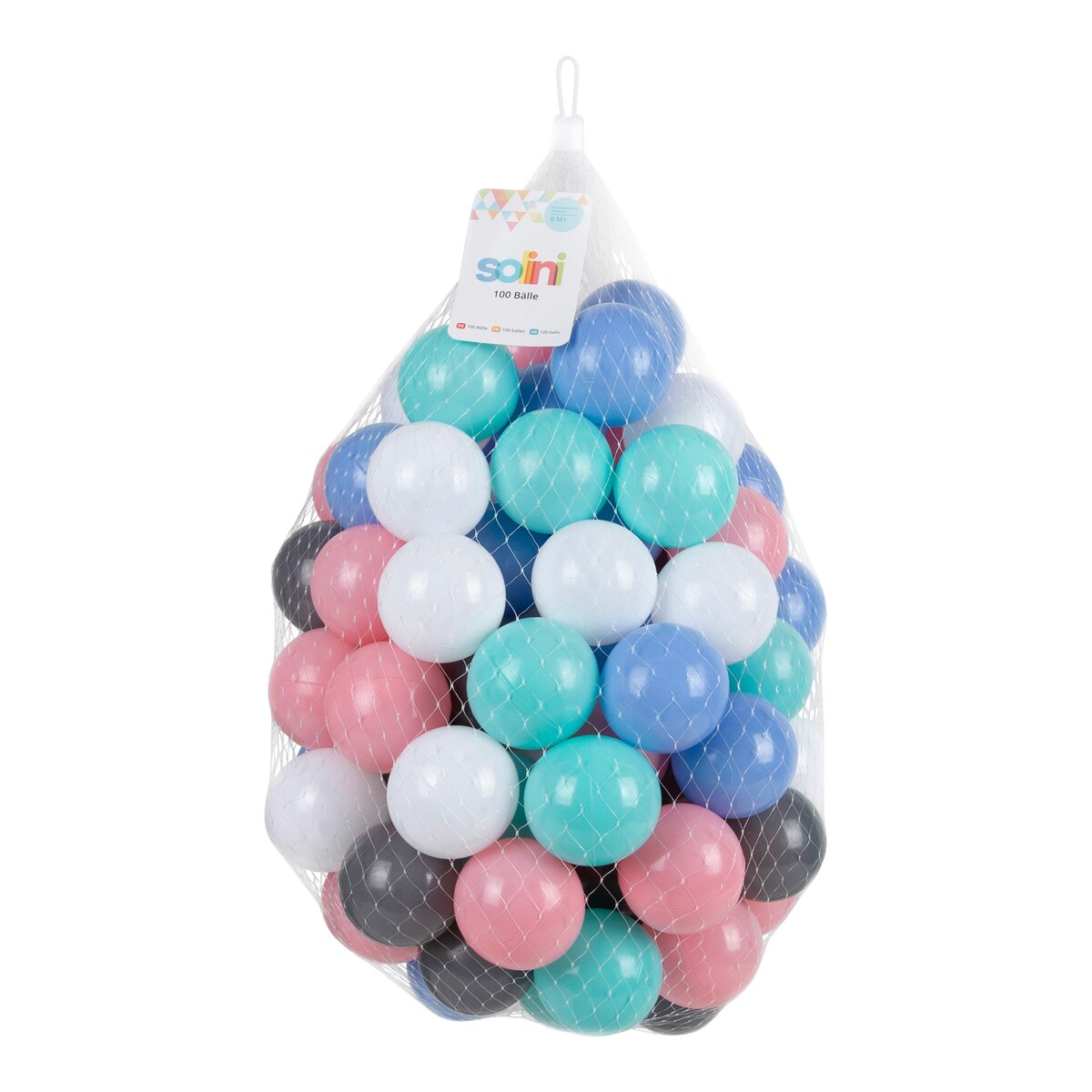 Ballbassengballer 100 stk Ø 6 cm i 5 farger - solini