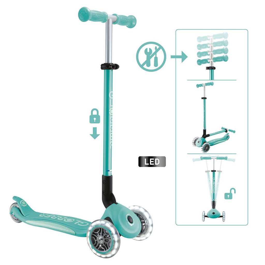 Sparkesykkel PRIMO Foldable Plus Lights fra 3 år - Globber