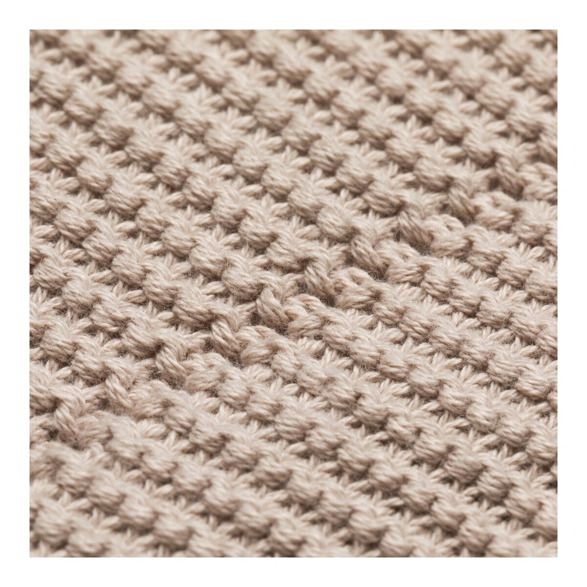 Strikket babyteppe bomull 80x100 cm - BORNINO HOME