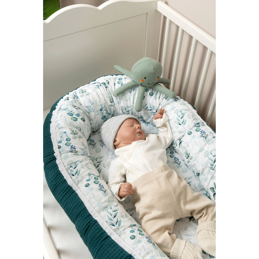 Babynest vaffelpiké vendbart 55x95 cm justerbar størrelse - Ullenboom