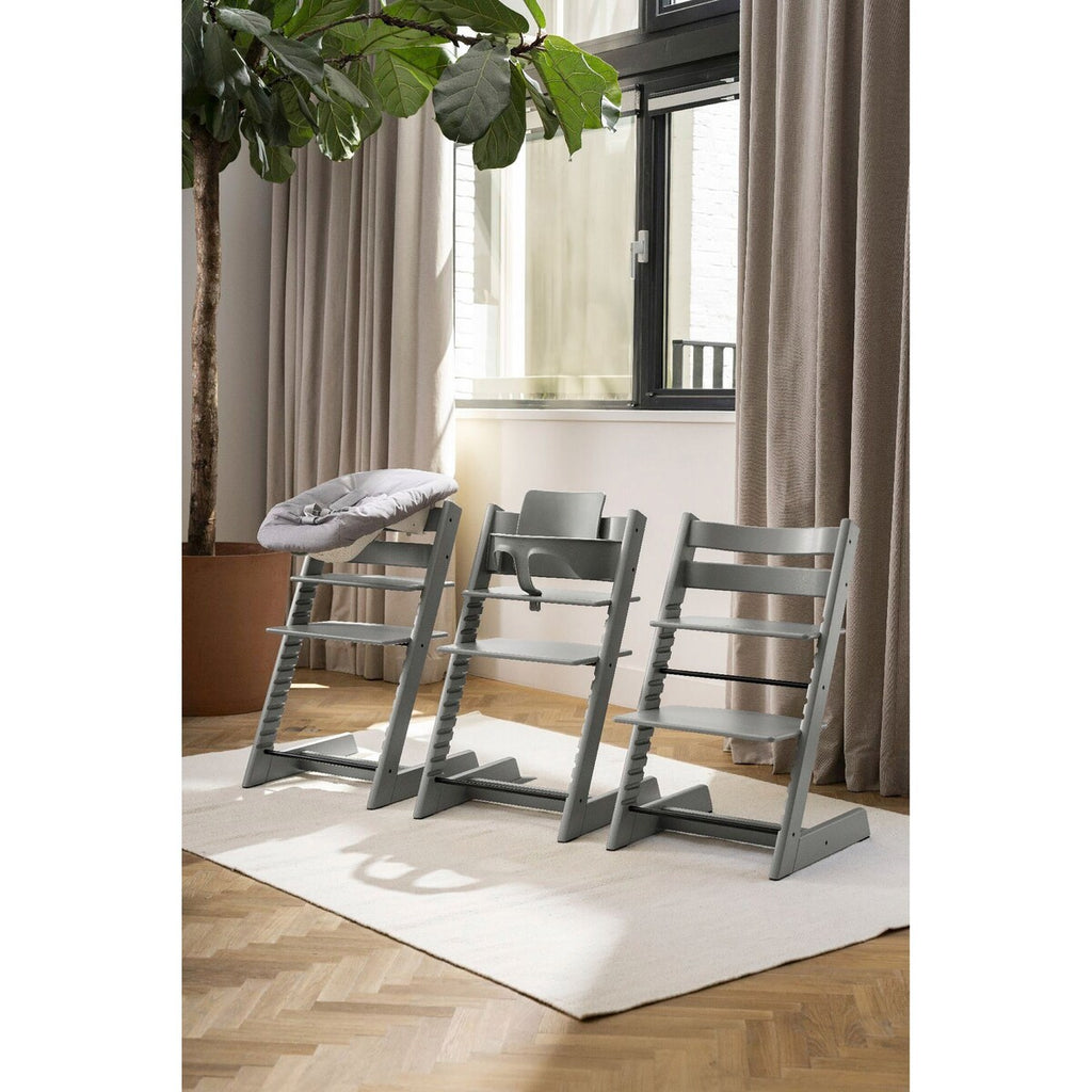 Pakke Tripp Trapp barnestol inkl. YOYO3 stell svart & tekstilsett 6+ taupe - Stokke