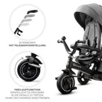 Trehjulssykkel EASYTWIST 5-i-1 fra 9 mnd, svingbart sete - Kinderkraft