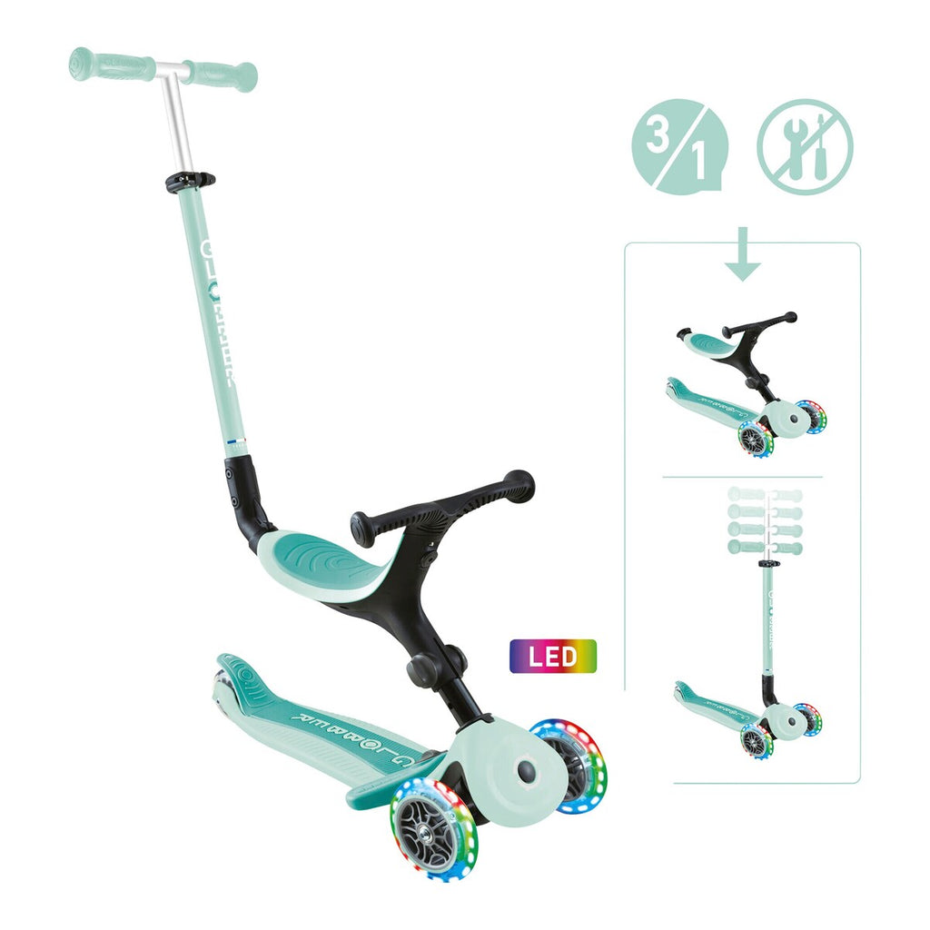 Sparkesykkel 3-i-1 Go-Up Active med lyshjul fra 15 mnd - Globber
