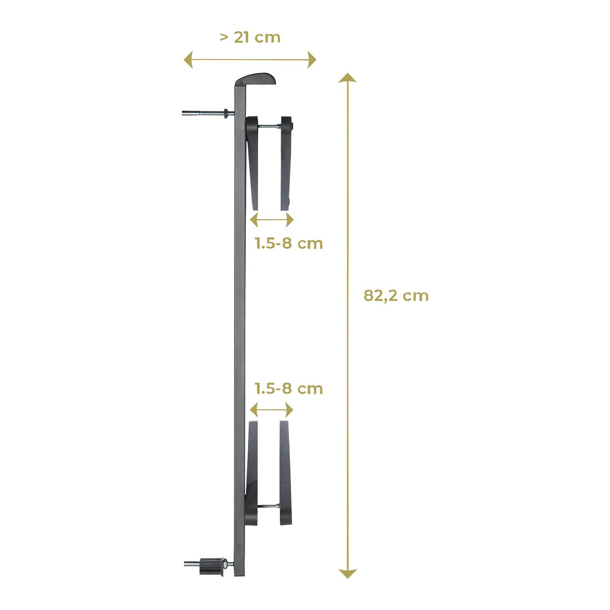Ekstra klemmesett for Easylock trappegrind bakside