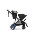 Elektrisk barnevogn e-GAZELLE S Moon Black forfra