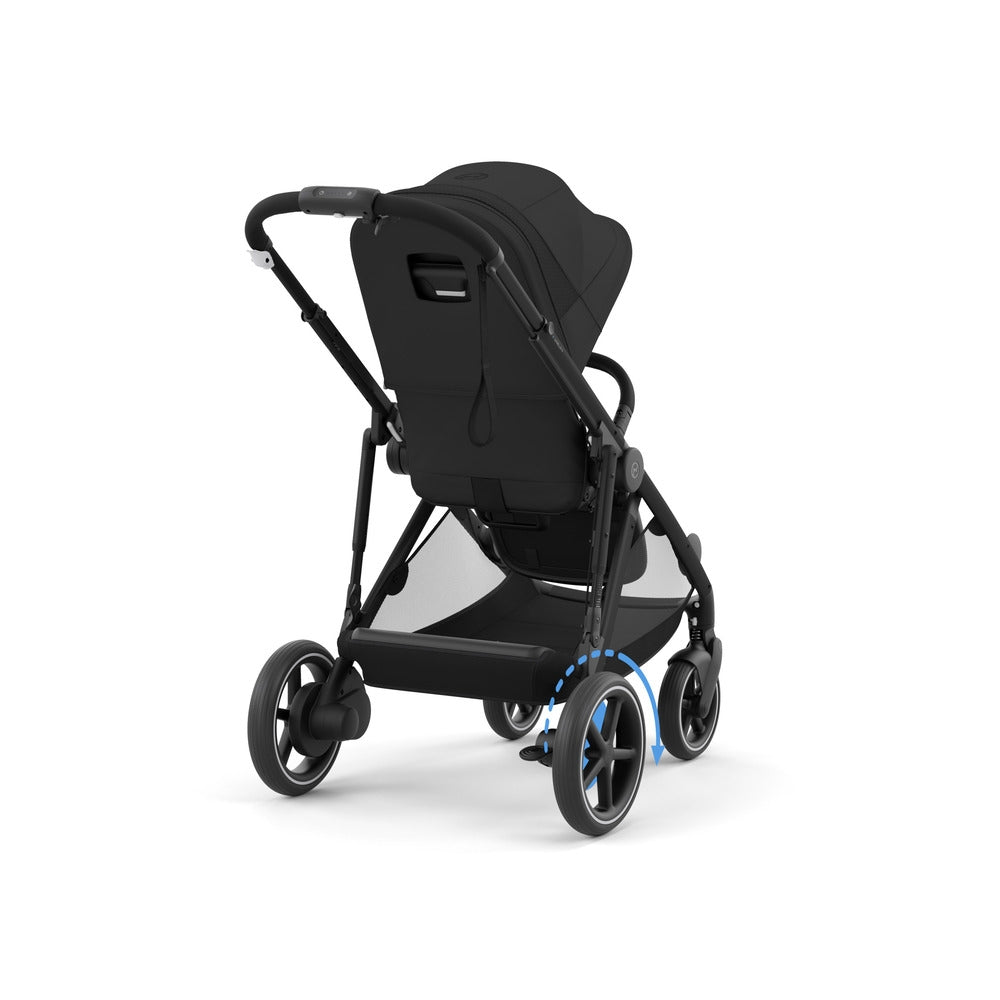 Detalj av Elektrisk barnevogn e-GAZELLE S Moon Black ramme