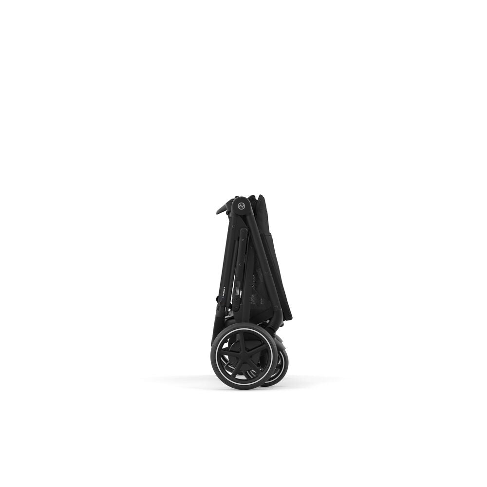 Elektrisk barnevogn e-GAZELLE S Moon Black med vuggefunksjon
