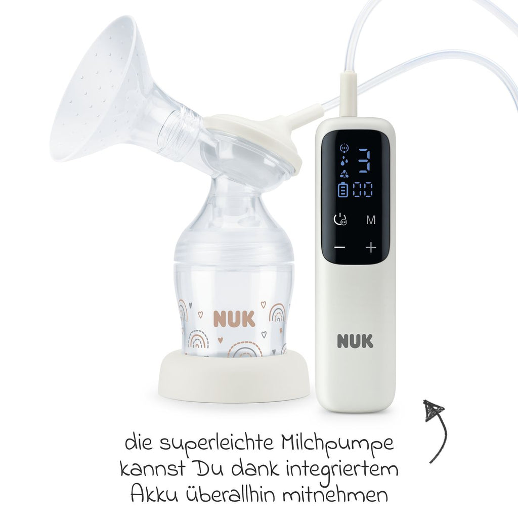 Oversikt av tilbehør til Elektrisk brystpumpe Soft&Easy Nuk