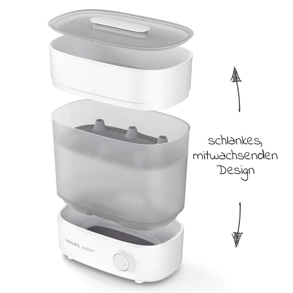Detalj av lokk på Elektrisk dampsterilisator 2-i-1 SCF291/00 Philips Avent