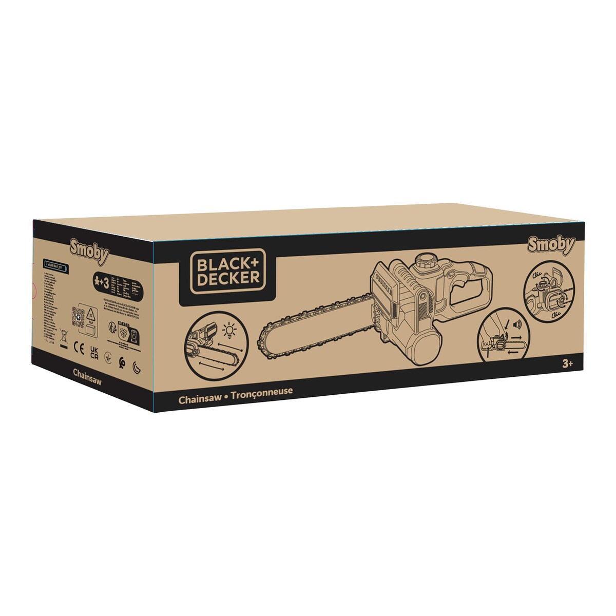 Elektronisk kjedesag Black+Decker med lys og lyd produktbilde