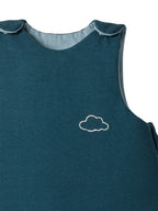 Ermeløs sovepose for baby ANNECY jersey bomull TOG 2,5 detalj av broderi