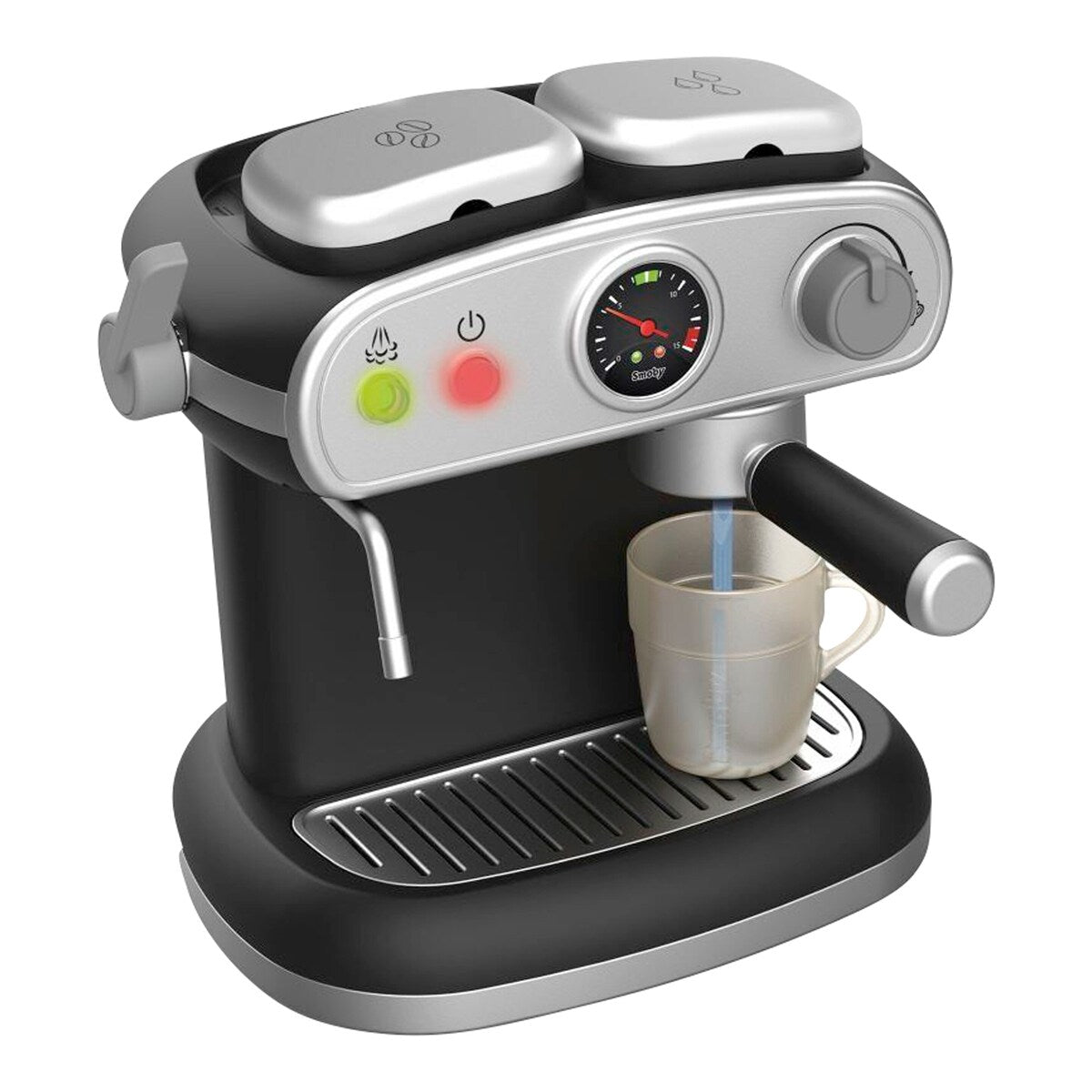 Espresso-kaffemaskin med lyd og lys fra 3 år forfra