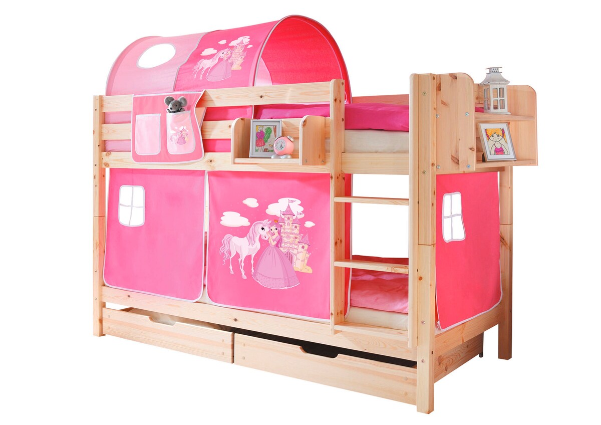 Etasjeseng Marcel i furu massivtre forfra