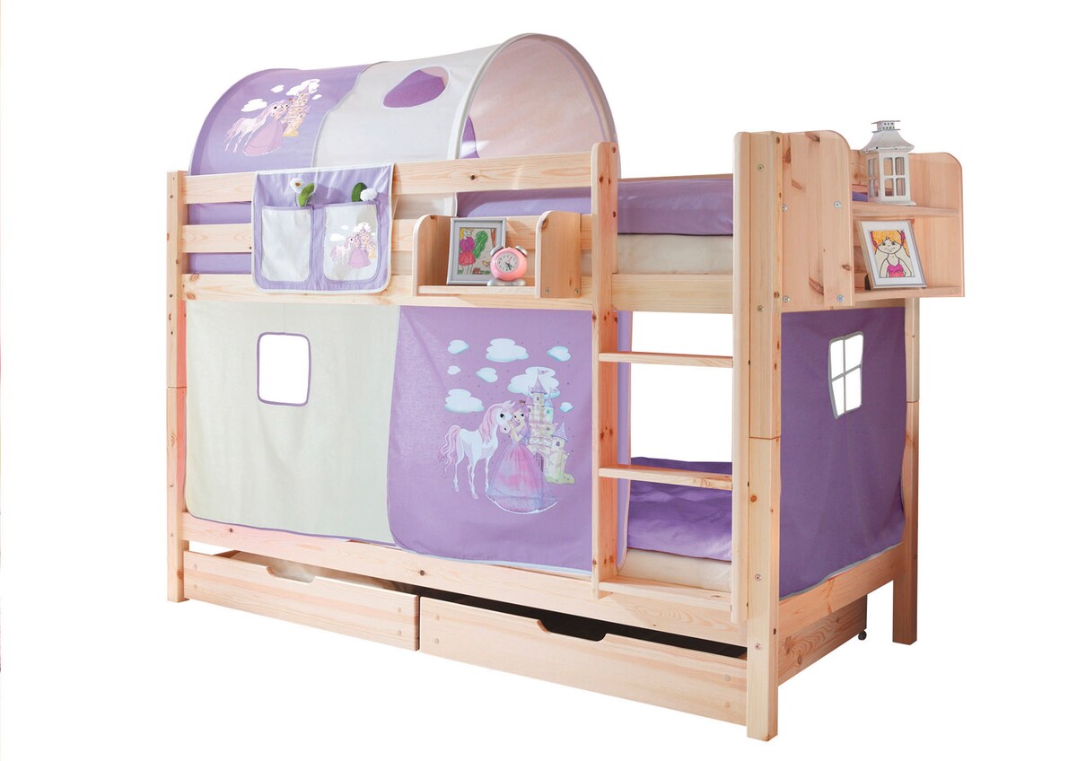 Detalj av trapp og stolpe på etasjeseng Marcel