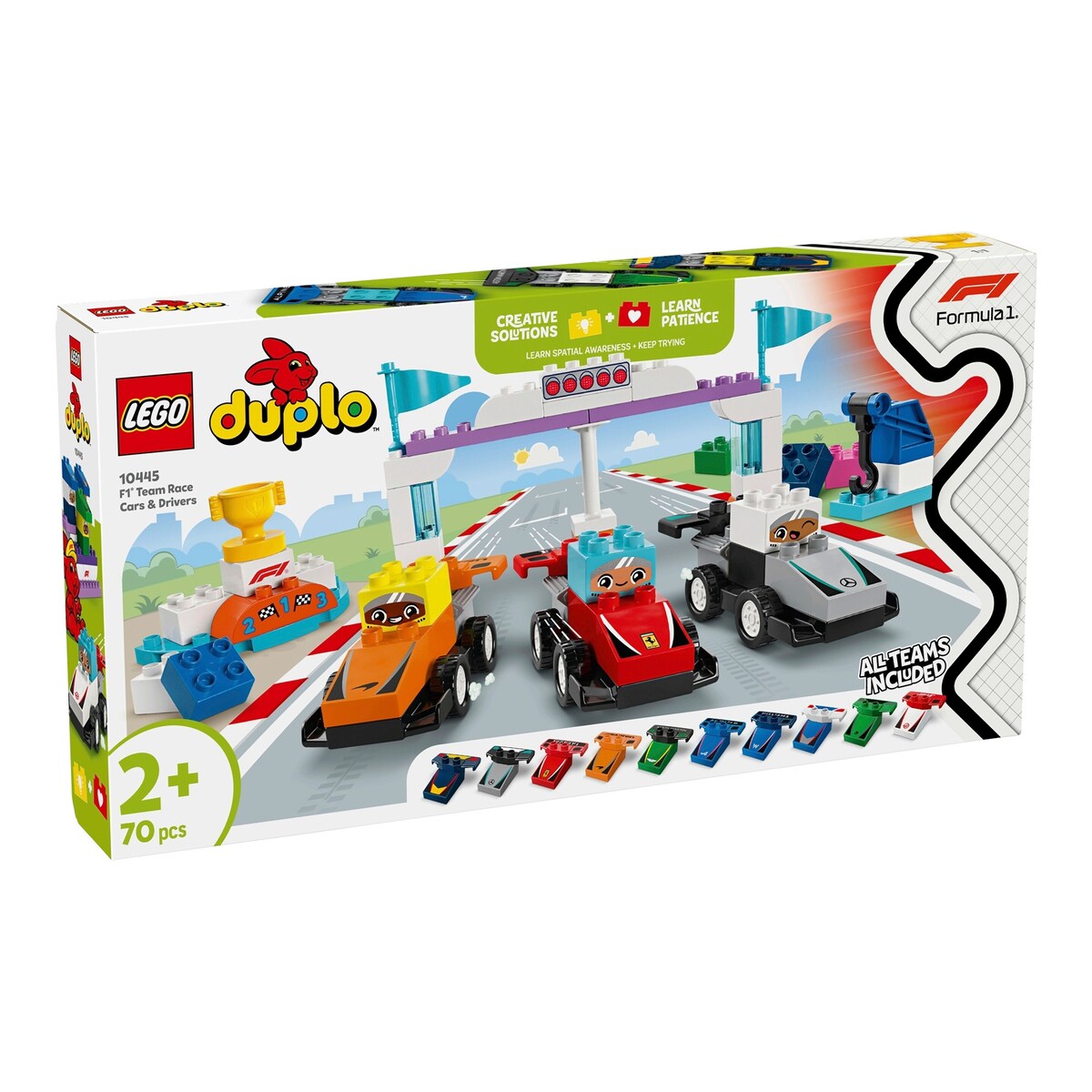 F1® Team racerbiler med sjåfører 10445 forfra