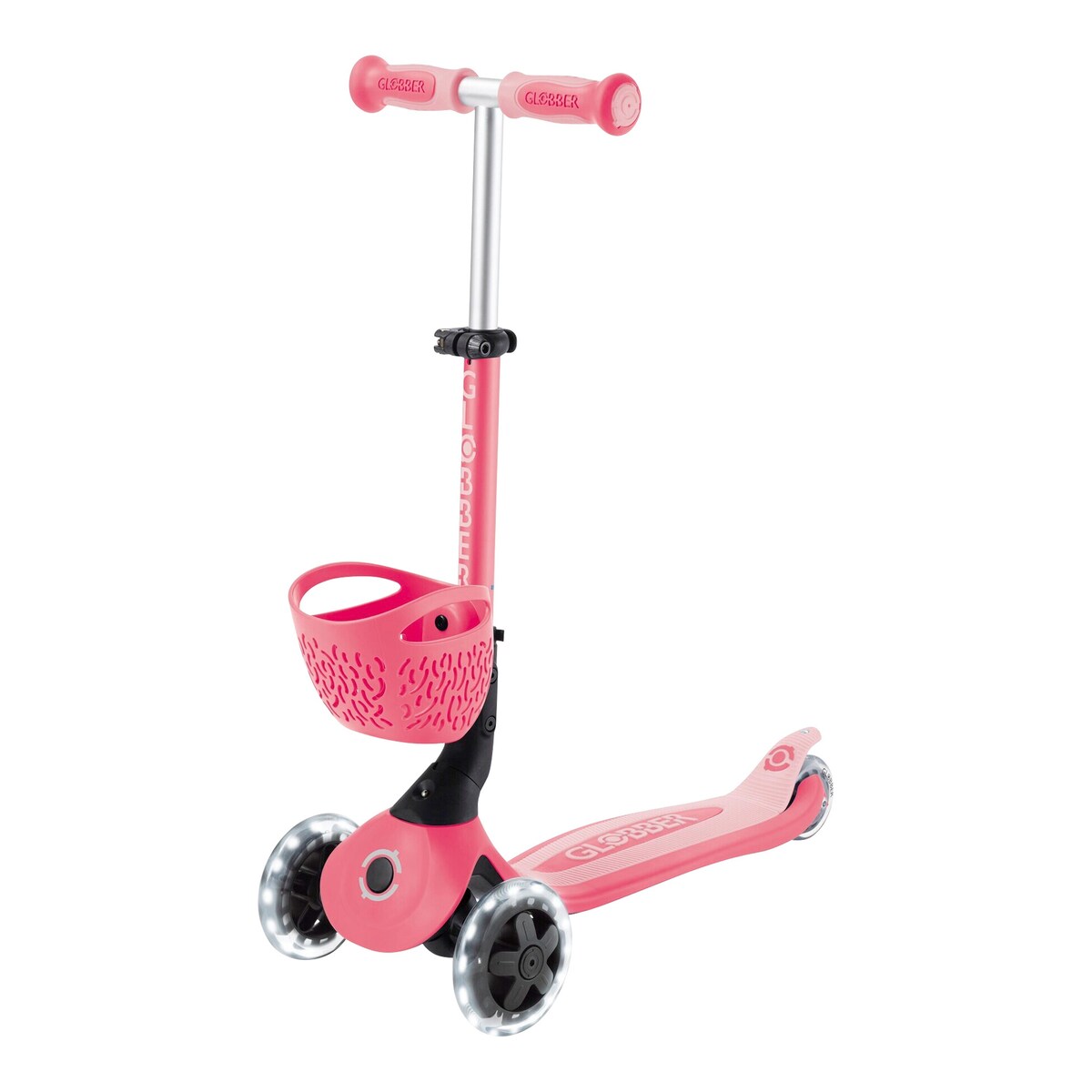 Sparkesykkel 3-i-1 Go-Up Baby 360 med lyshjul og LED-modul - Globber