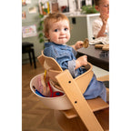 Tripp Trapp pakke i eik med Newborn Set Deep Grey - Stokke