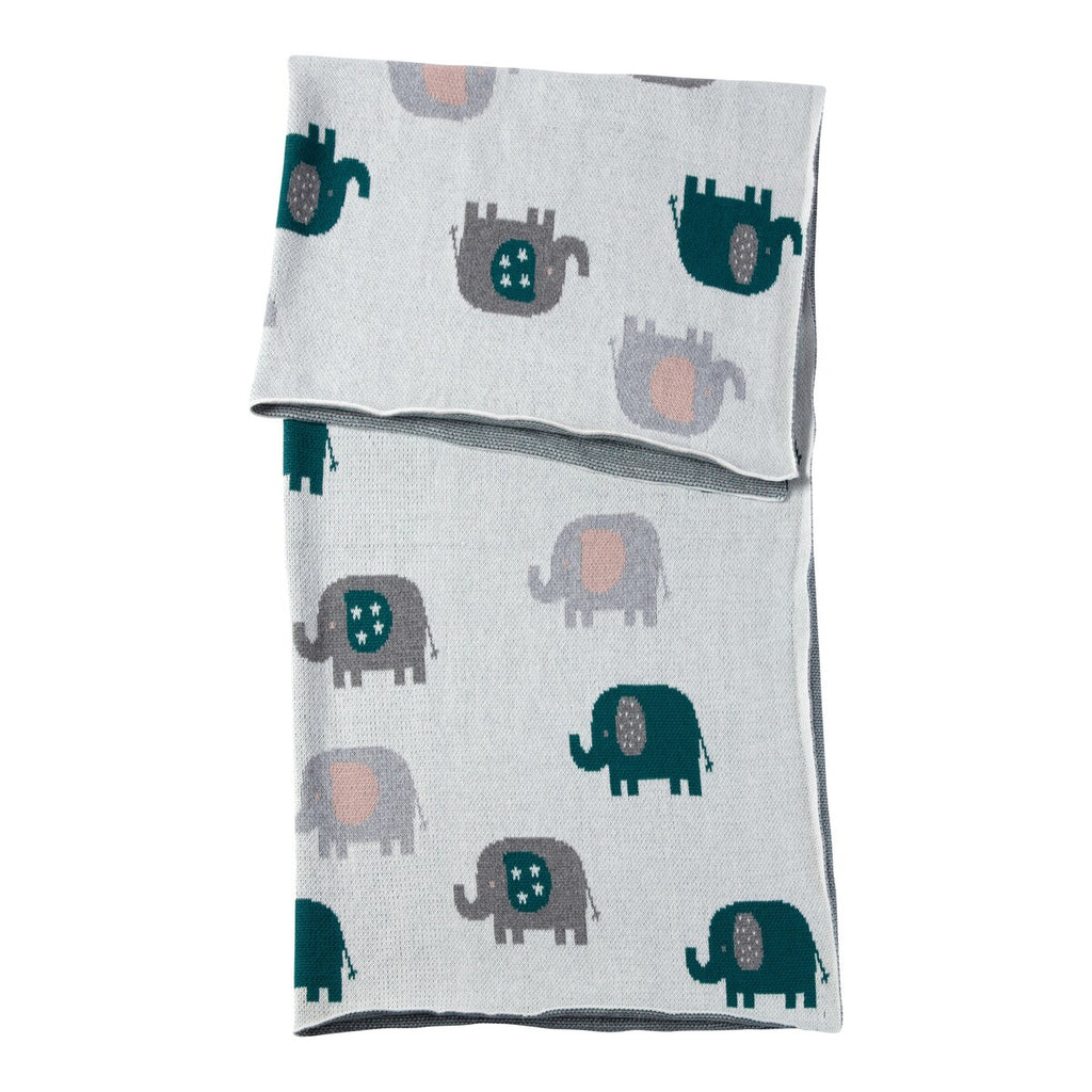 Strikket babyteppe bomull 80x100 cm - BORNINO HOME