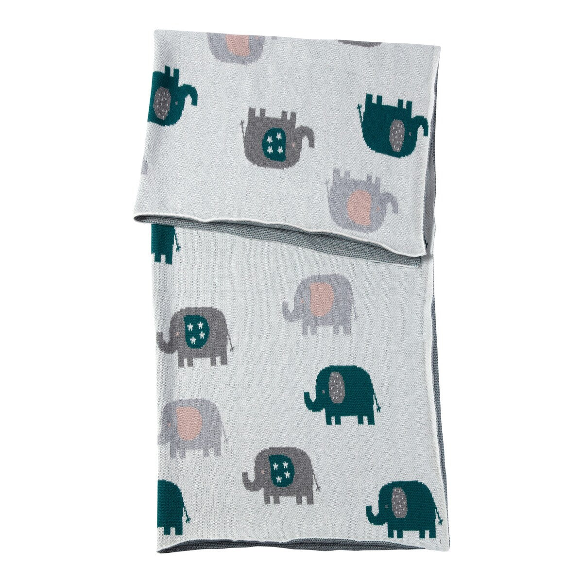 Strikket babyteppe bomull 80x100 cm - BORNINO HOME