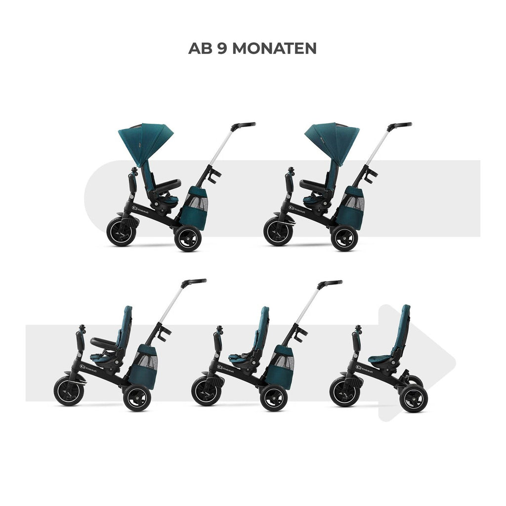 Trehjulssykkel EASYTWIST 5-i-1 fra 9 mnd, svingbart sete - Kinderkraft