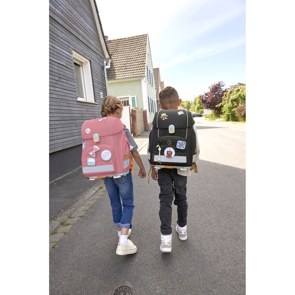 Skolesekk-sett Boxy Unique 7 deler med turpose og pennal - Lässig