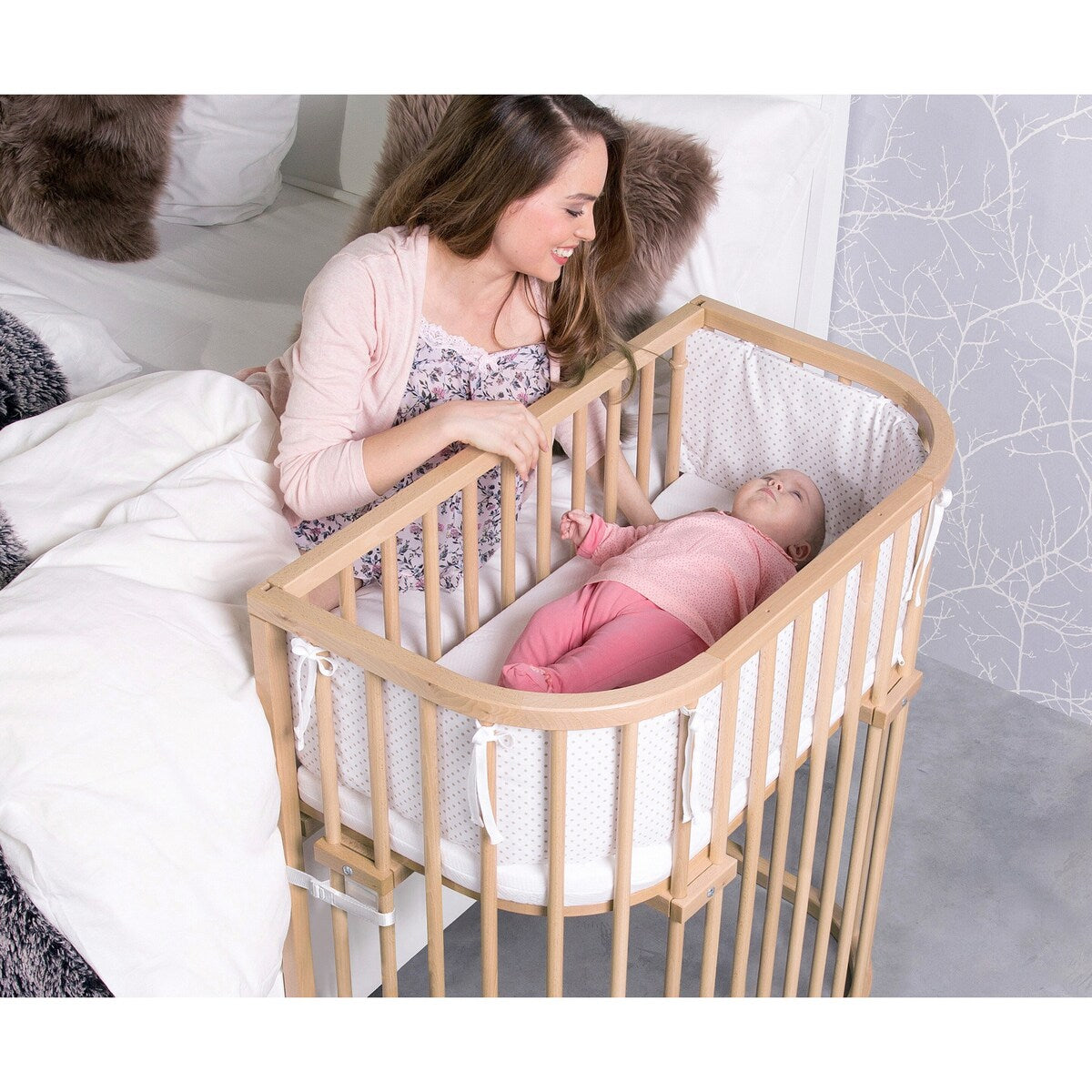 Sengehest Boxspring Comfort Plus 89x51 cm massiv bøk - babybay®