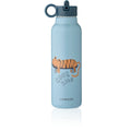 Falk vannflaske 500 ml resirkulert stål tiger beach blue forfra