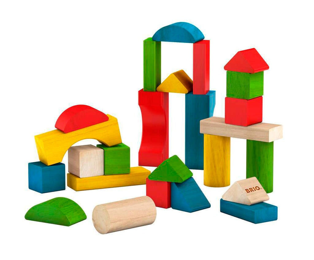 Fargede treklosser 25 deler i 7 former - BRIO forfra