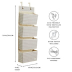 Hengeoppbevaring med 4 lommer 94x33 cm - 3 Sprouts