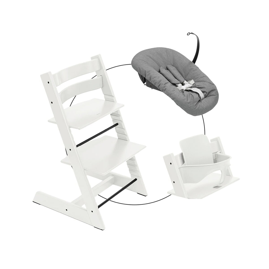 Tripp Trapp pakke i bøk med Newborn Set og Baby Set - Stokke