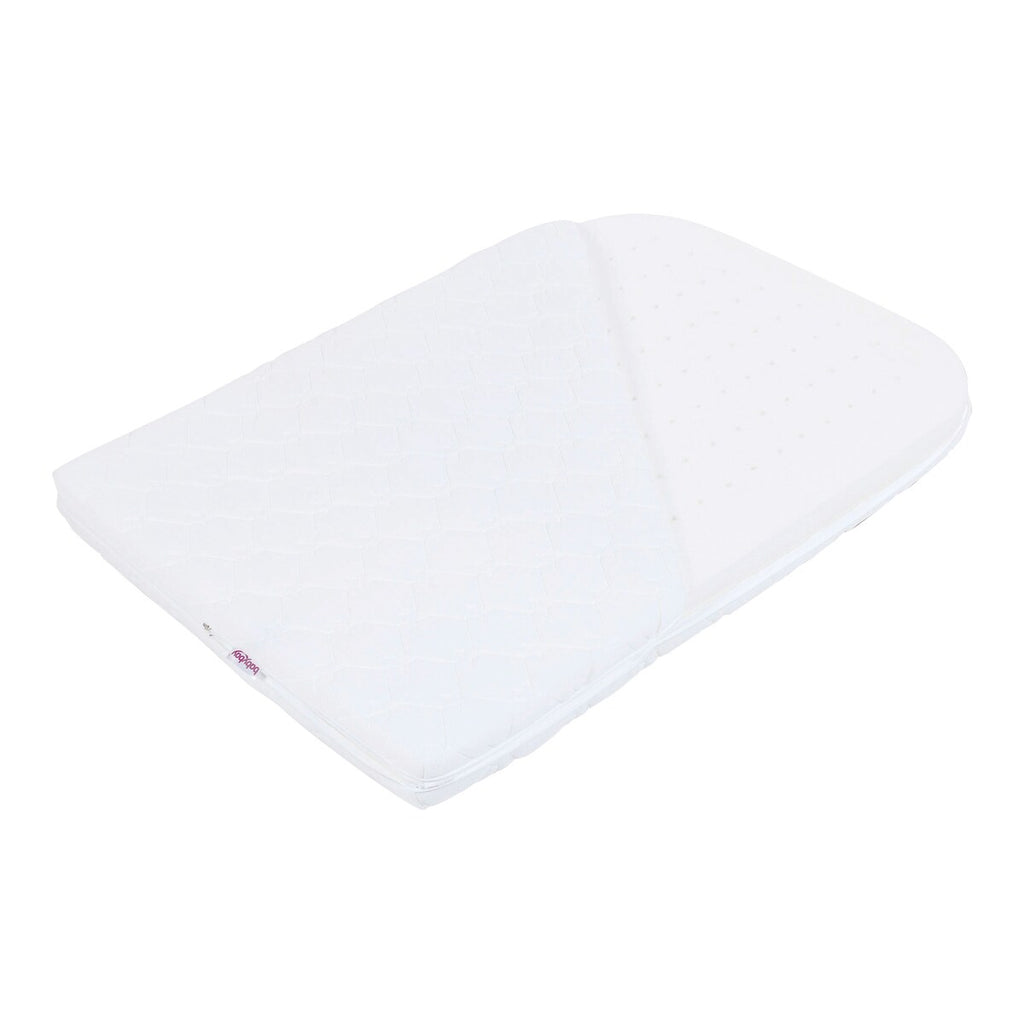 Bedside-seng Maxi med madrass og barneseng-sett i bøk - babybay®