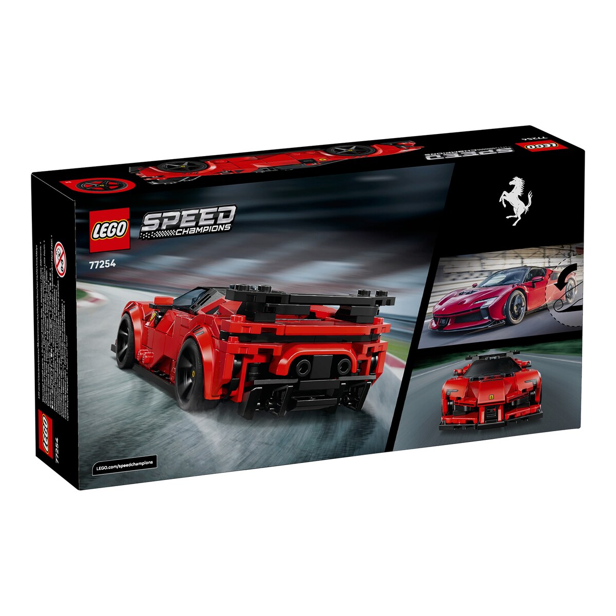 Nærbilde av minifigur i Ferrari SF90 XX Stradale 77254 byggesett