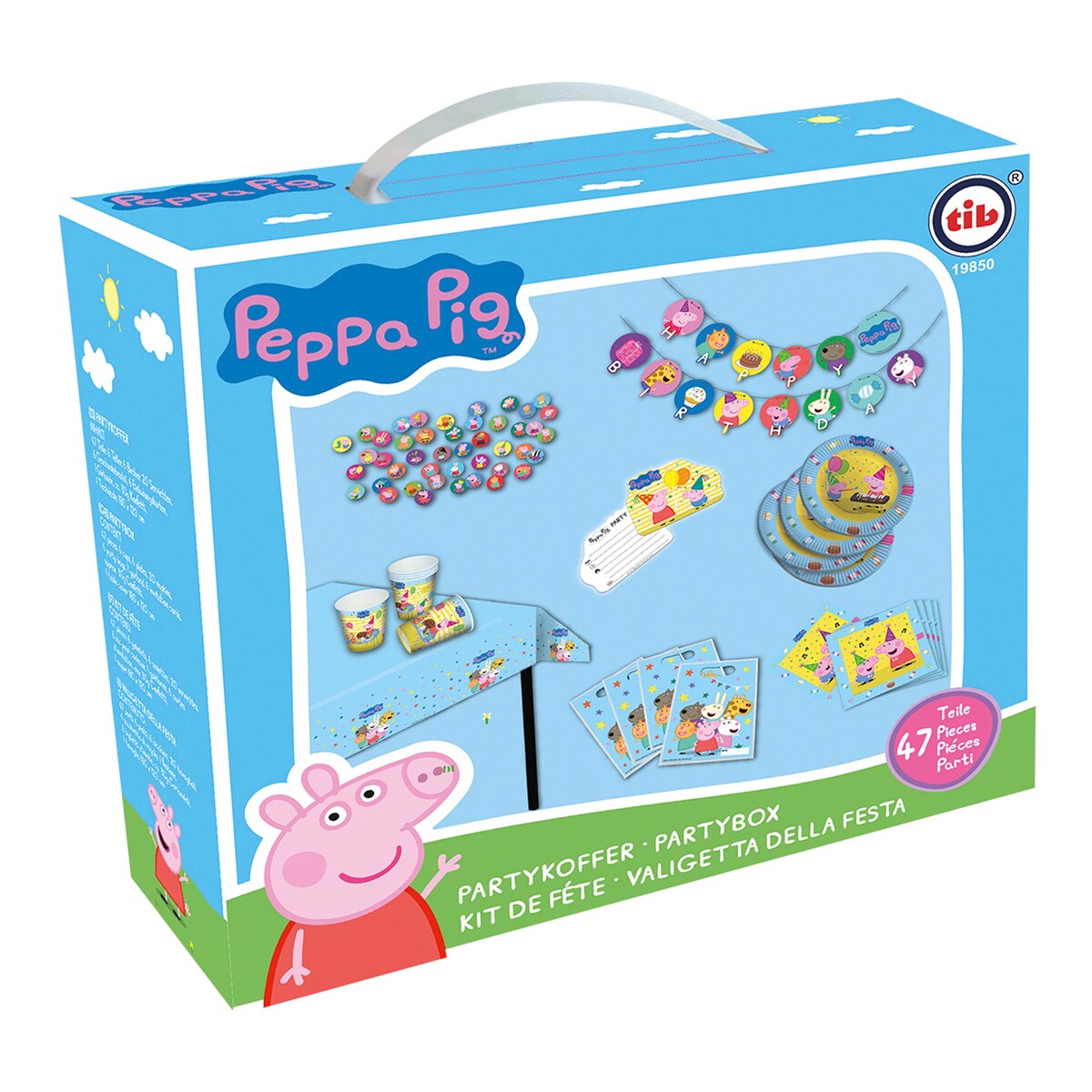 Festkoffert Peppa Pig 47 deler - tib forfra