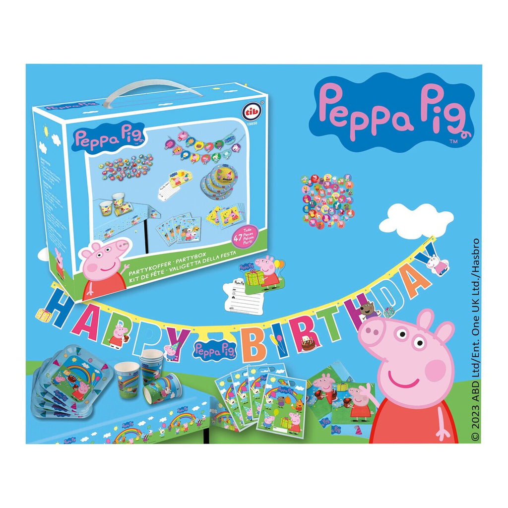 Festkoffert Peppa Pig 47 deler - tib detalj av innhold