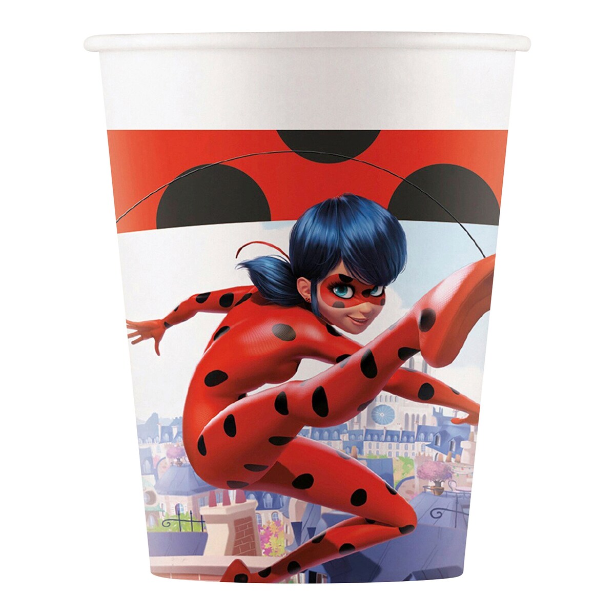 Detalj av Miraculous Ladybug tallerkener i festsett