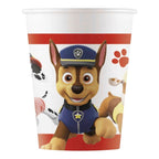 Detalj av tallerkener i Festsett Paw Patrol 45 deler med tallerkener og kopper