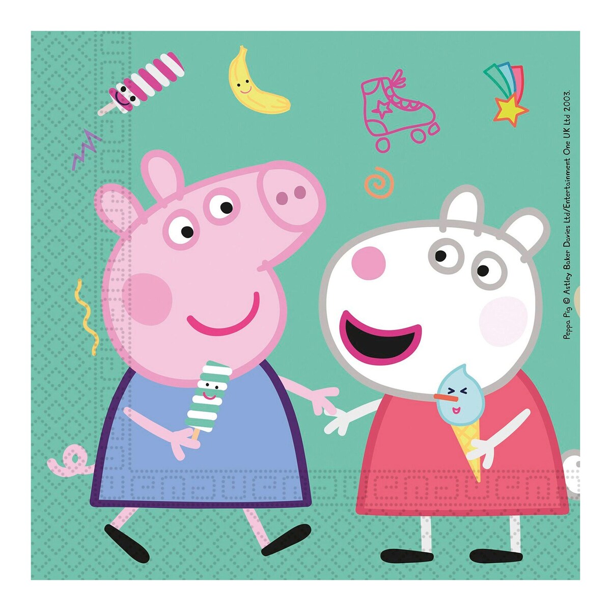 Festsett Peppa Gris 49 deler - Partystrolche detalj av tallerkener