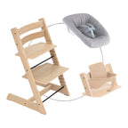 Tripp trapp-stol i eik med newborn-sett og babysett - Stokke