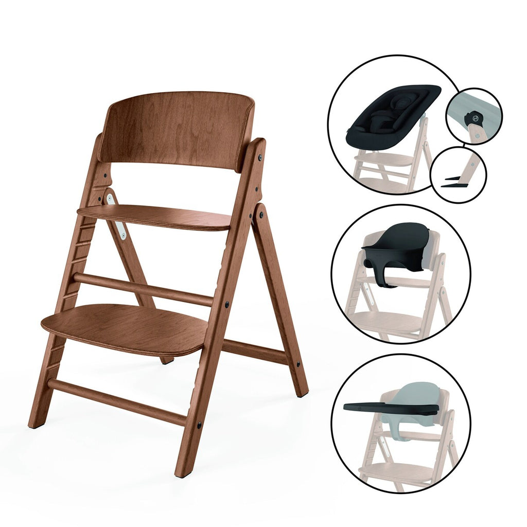 Barnestol CLICK & FOLD 4in1-sett med vippestol i bøk - Cybex